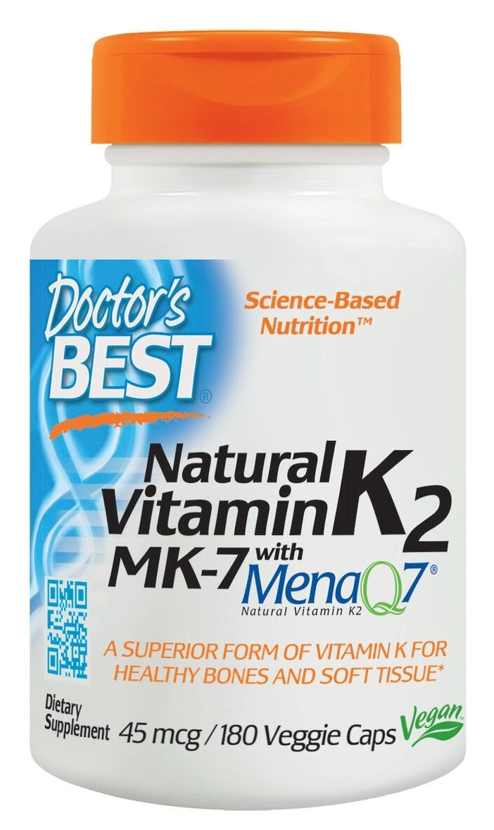 Natural Vitamin K2 MK-7 45 mcg 180 Veggie Caps