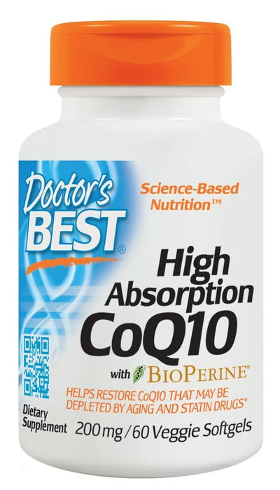 High Absorption CoQ10 200 mg 60 Veggie Softgels
