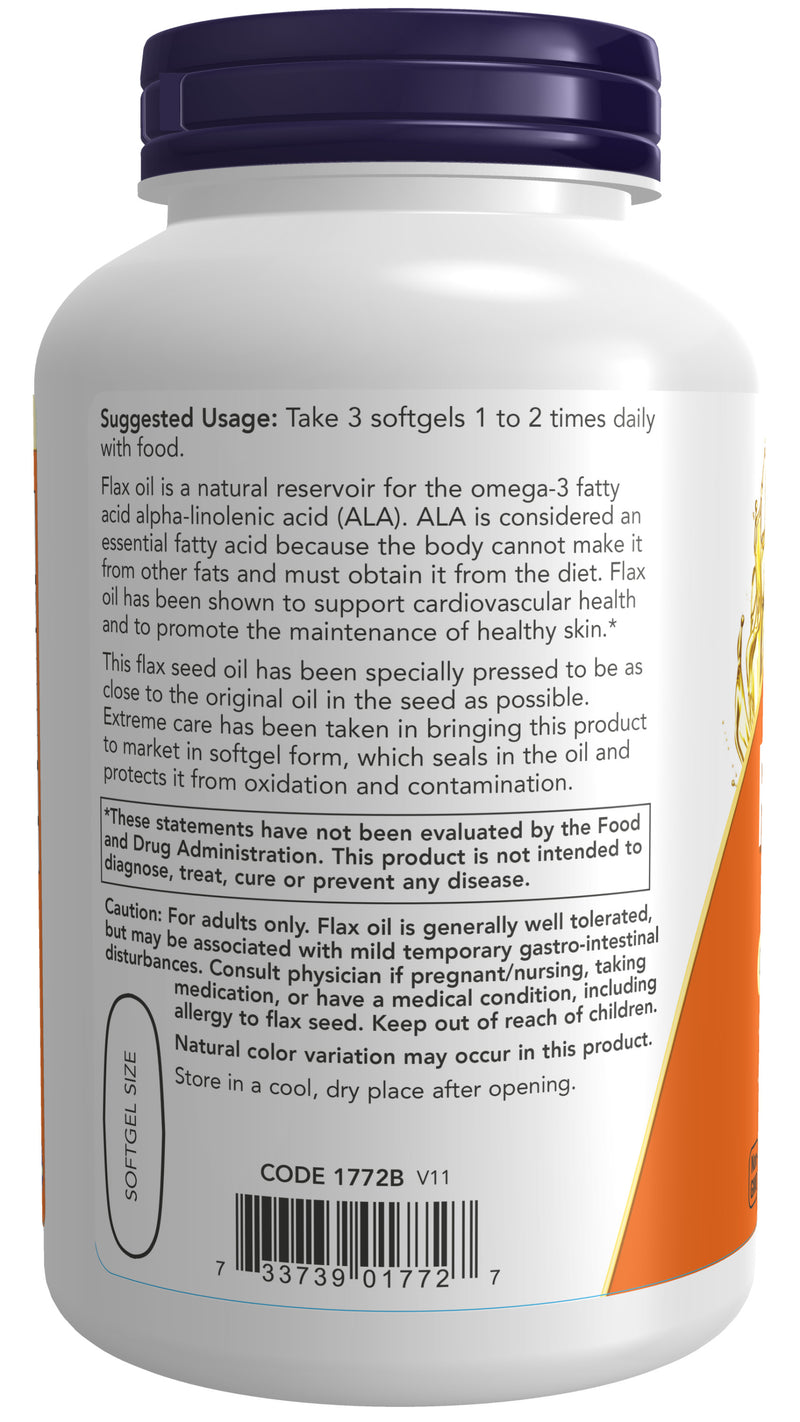 Flax Oil 1000 mg 250 Softgels