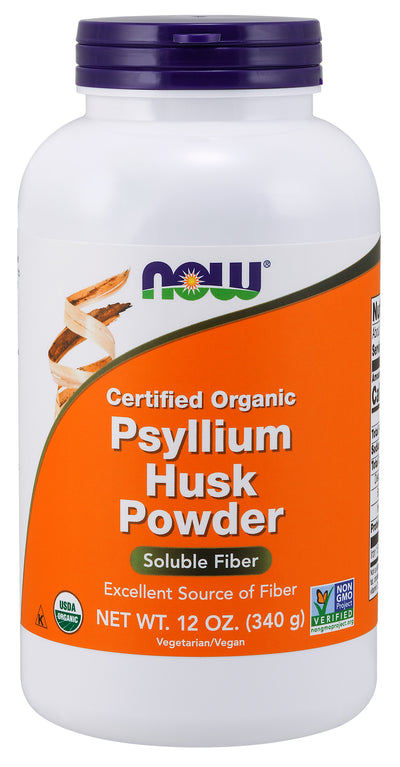 Psyllium Husk Powder Certified Organic 12 oz (340 g) | By Now Foods - Best Price