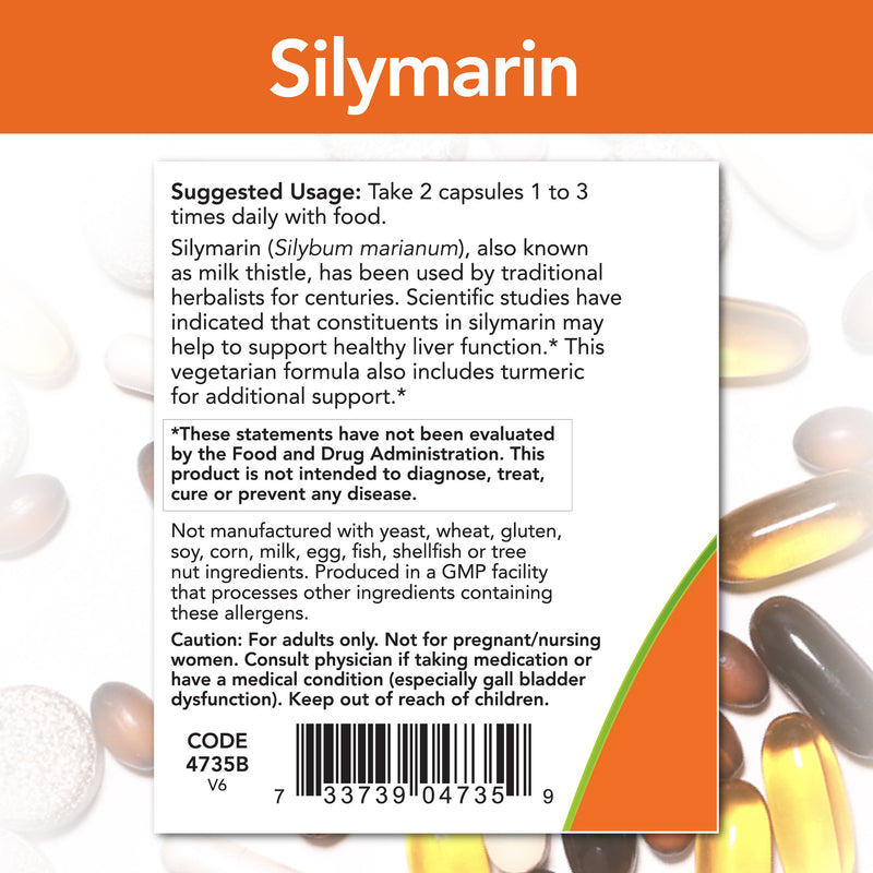 Silymarin Milk Thistle Extract 150 mg 60 Veg Capsules | By Now Foods - Best Price