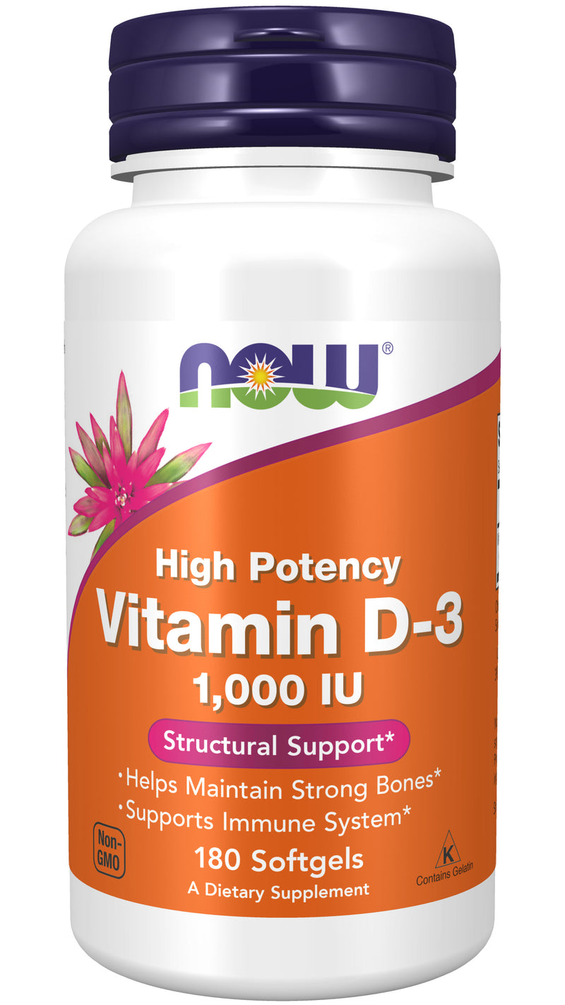 Vitamin D-3 1,000 IU 180 Softgels