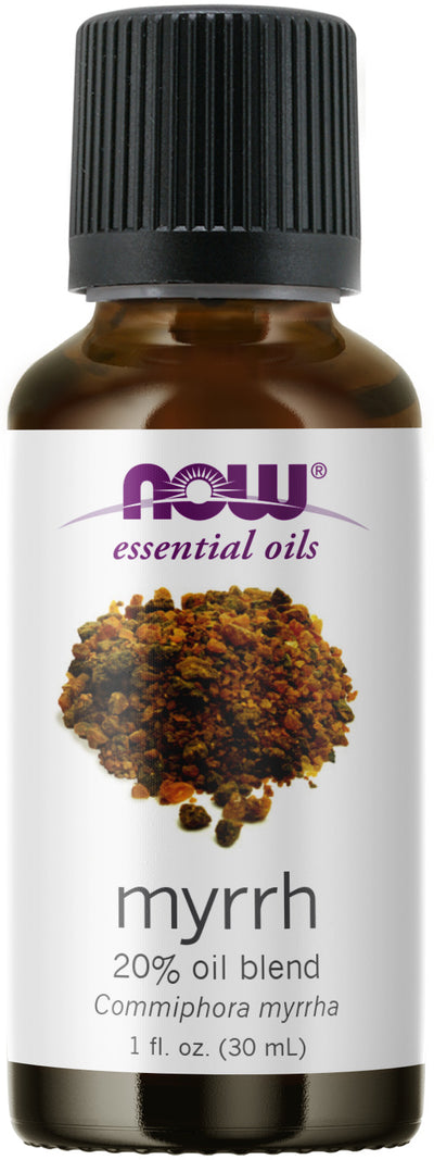 NOW Essential Oils, Myrrh Oil Blend, Meditative Aromatherapy Scent, Steam Distilled, 100% Pure, Vegan, Child Resistant Cap, 1-Ounce