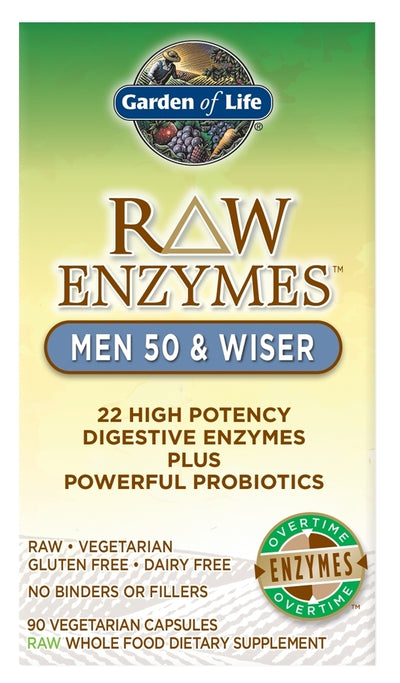 RAW Enzymes Men 50 & Wiser 90 Vegetarian Capsules
