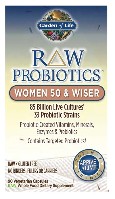 RAW Probiotics Women 50 & Wiser 90 Vegetarian Capsules