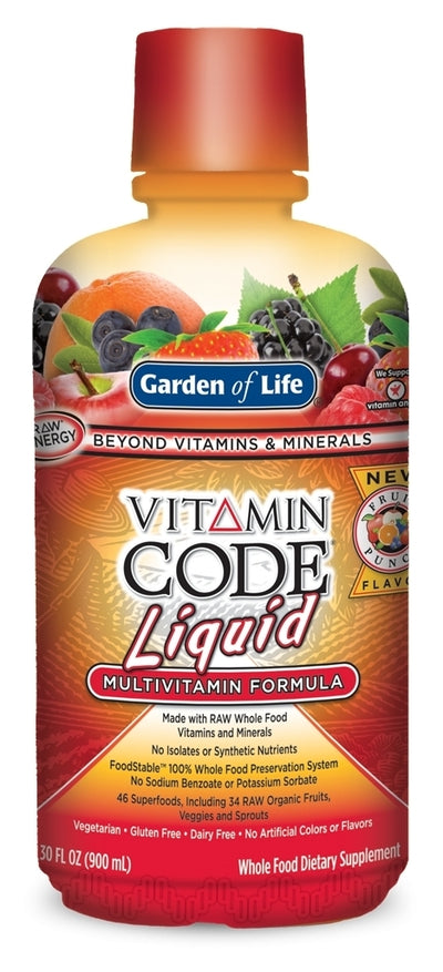 Vitamin Code Liquid Multi Fruit Punch Flavor 30 fl oz (900 ml)
