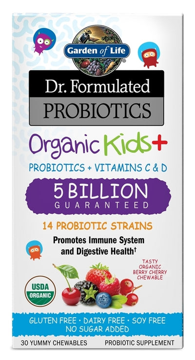 Dr. Formulated Probiotics Organic Kids+ 30 Yummy Chewables