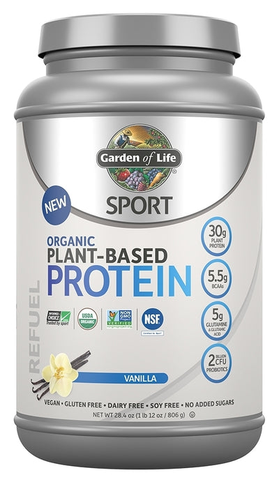 SPORT Organic Plant-Based Protein Vanilla 28.4 oz (1 lb 12 oz / 806 g)