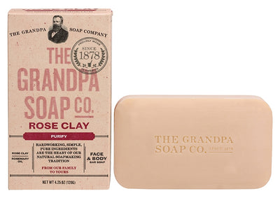 Rose Clay Purify Face & Body Bar Soap 4.25 oz (120 g)