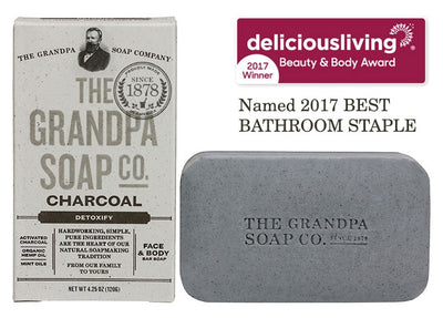 Charcoal Detoxify Face & Body Bar Soap 4.25 oz (120 g)