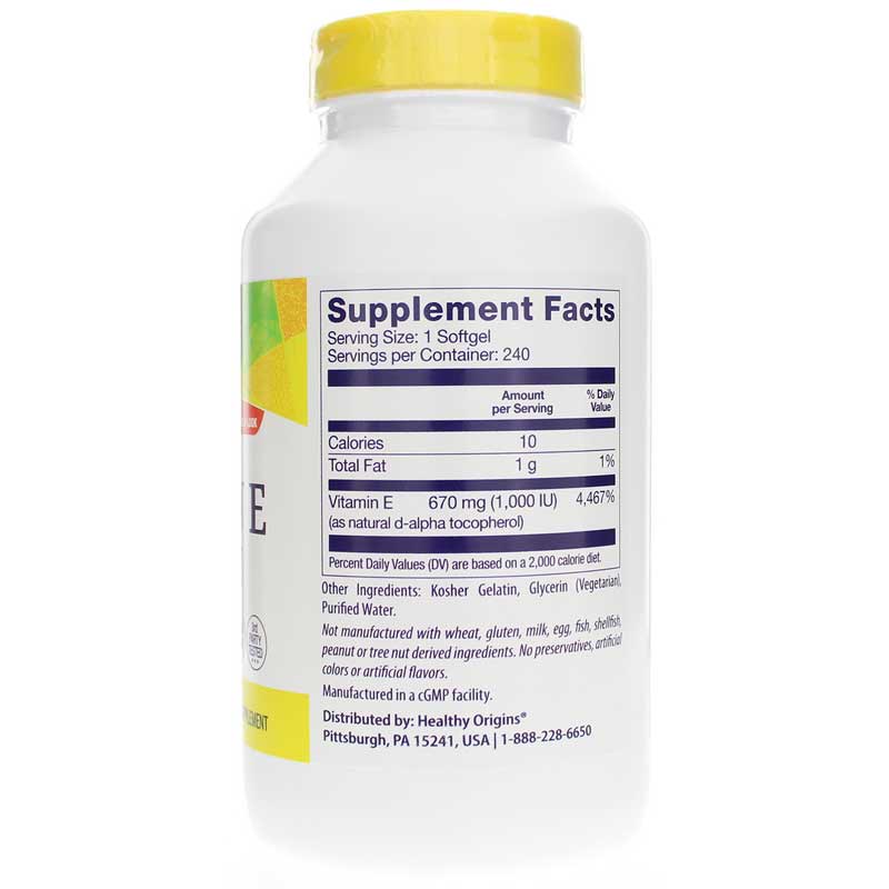 E-1000 (Mixed Tocopherols) 240 Softgels by Healthy Origins best price