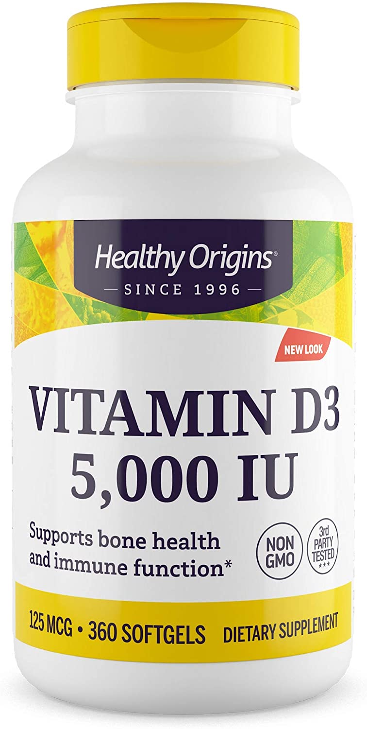 Vitamin D3 5,000 IU 360 Softgels by Healthy Origins best price