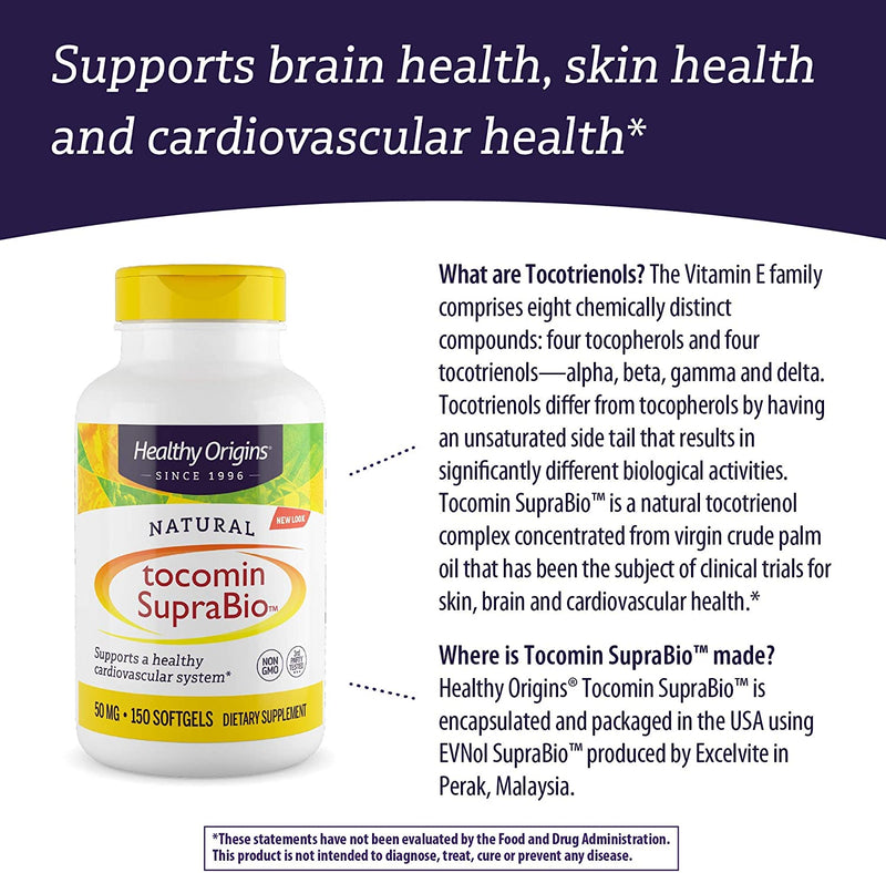 Tocomin SupraBio 50 mg 150 Softgels by Healthy Origins best price