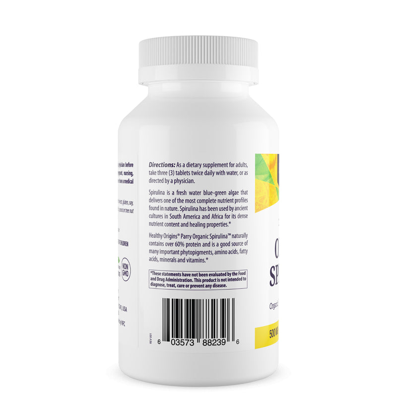 Organic Spirulina 500 mg 720 Tablets by Healthy Origins best price
