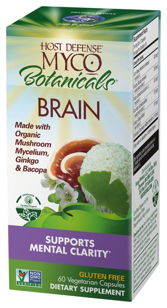 Host Defense MycoBotanicals Brain 60 Vegetarian Capsules