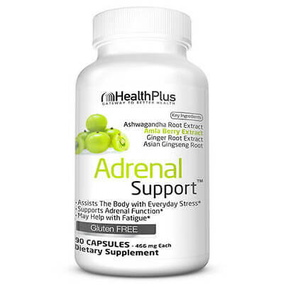 Adrenal Support 90 Capsules by Health Plus best price