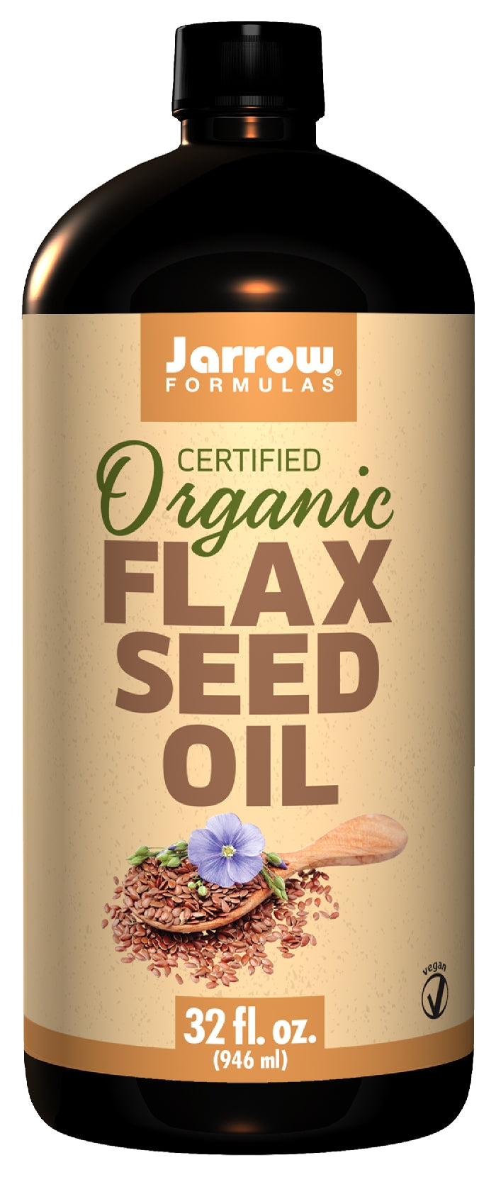 Certified Organic Flax Seed Oil 32 fl oz (946 ml)