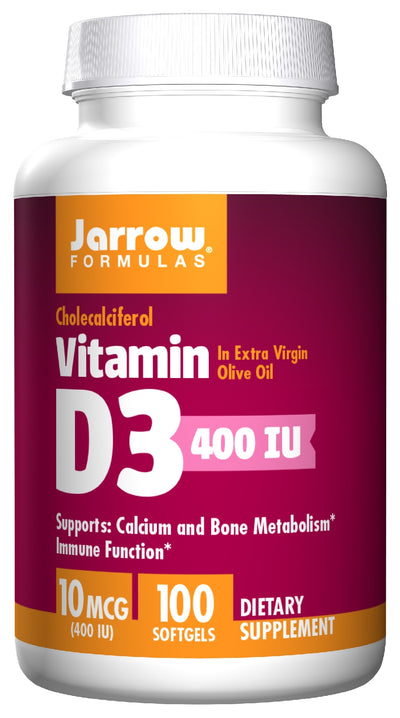 Vitamin D3 10 mcg (400 IU) 100 Softgels