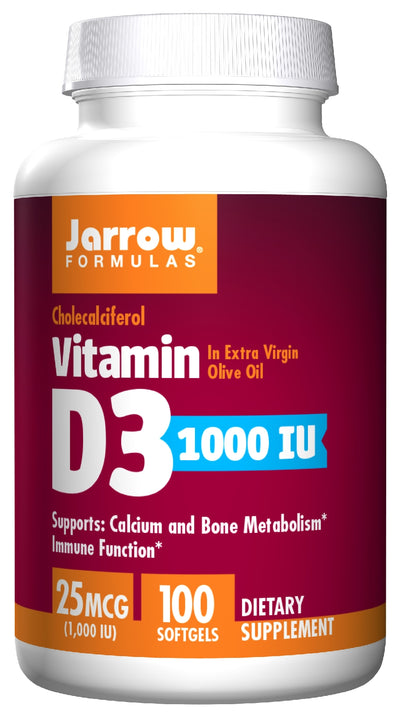 Vitamin D3 25 mcg (1000 IU) 100 Softgels