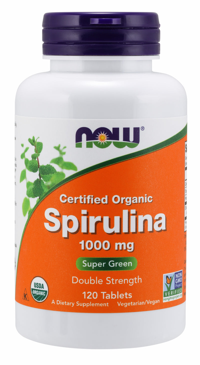 Spirulina Certified Organic 1000 mg 120 Tablets