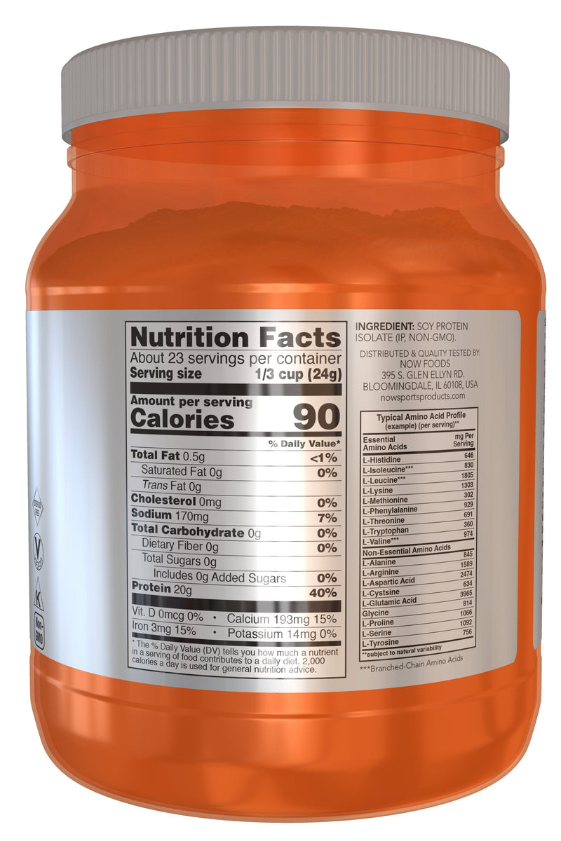 Soy Protein Isolate, Unflavored Powder - 1.2 lbs.