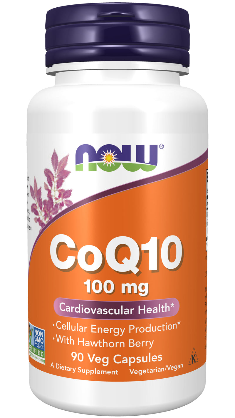 CoQ10 100 mg With Hawthorn Berry 90 Veg Capsules | By Now Foods - Best Price