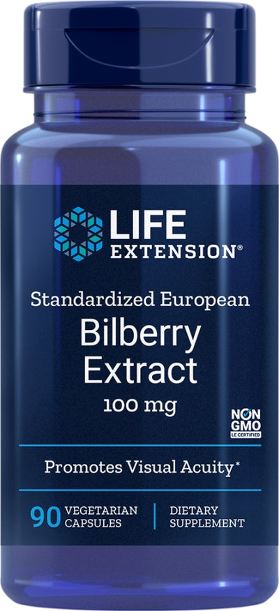 Standardized European Bilberry Extract 100 mg 90 Vegetarian Capsules