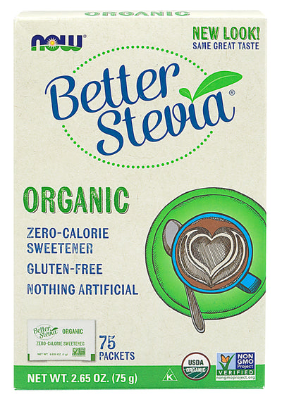 NOW Foods, Better Stevia Certified Organic 75 Packets