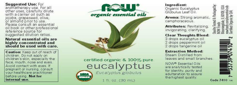 Eucalyptus Oil Certified Organic 1 fl oz (30 ml)