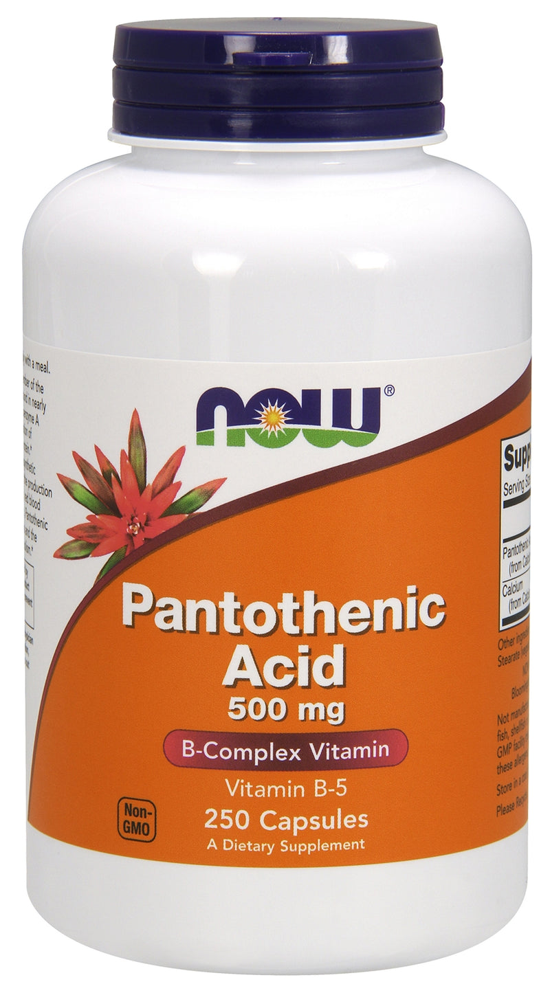 Pantothenic Acid 500 mg 250 Capsules