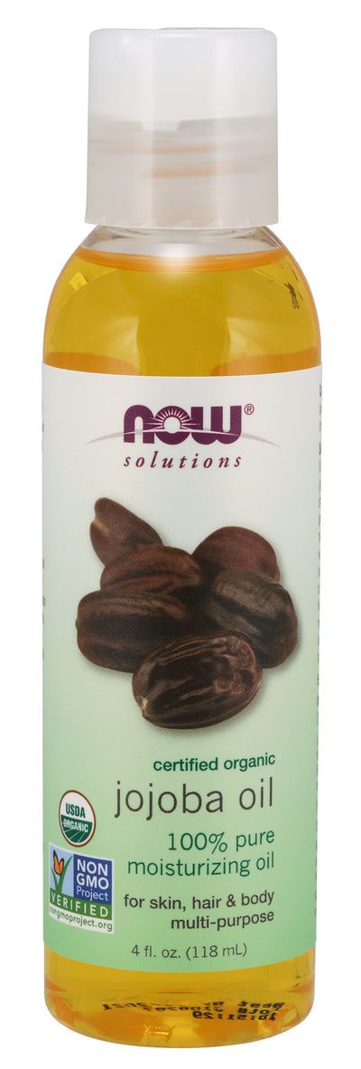 Now Solutions - Jojoba Oil Certified Organic 4 fl oz (118 ml)