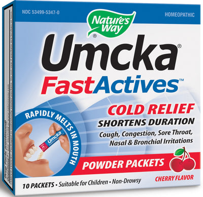 Umcka FastActives Cold Relief Cherry Flavor 10 Packets