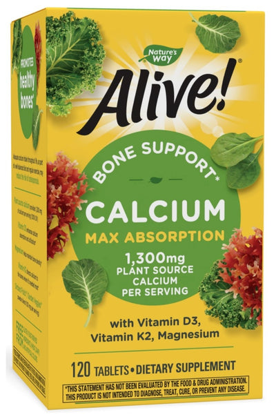 Alive! Calcium Bone Support 120 Tablets