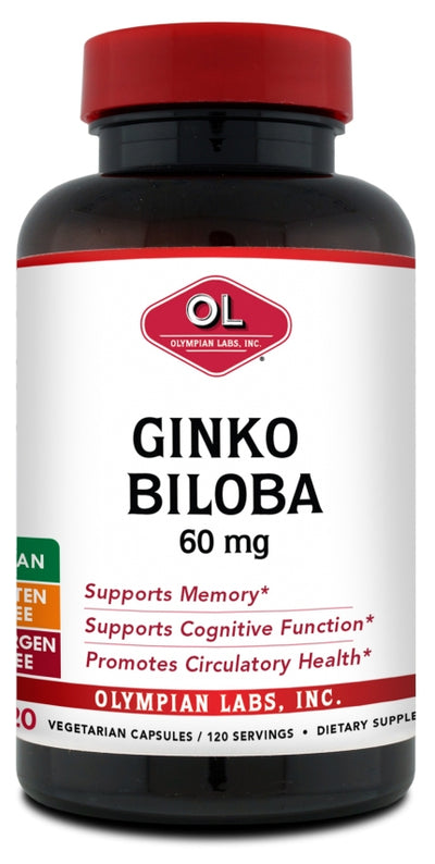 Ginkgo Biloba Extract 60 mg 120 Vegetarian Capsules
