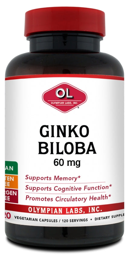 Ginkgo Biloba Extract 60 mg 120 Vegetarian Capsules