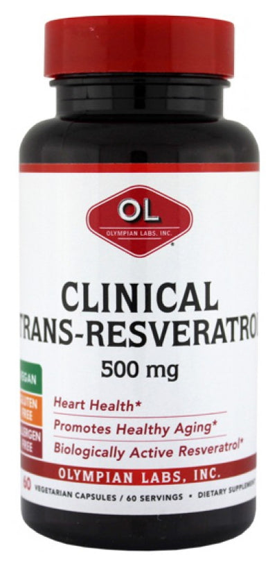 Clinical Trans Resveratrol 500 mg 60 Vegetarian Capsules