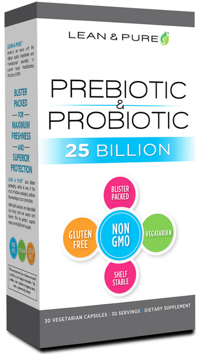 Lean & Pure Prebiotic & Probiotic 25 Billion 30 Vegetarian Capsules