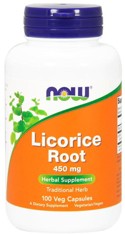 Licorice Root 450 mg 100 Veg Capsules | By Now Foods - Best Price