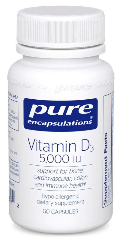 Vitamin D3 5,000 IU 60 Capsules