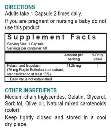 Petadolex 75 mg 60 Gelcaps by Linpharma best price