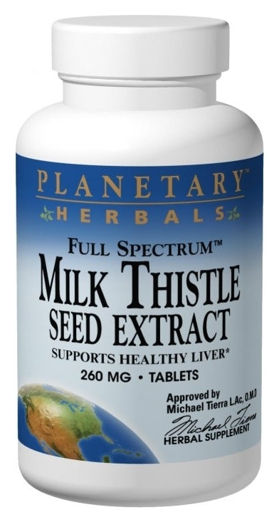 Full Spectrum Milk Thistle Seed Extract 260 mg 120 Tablets