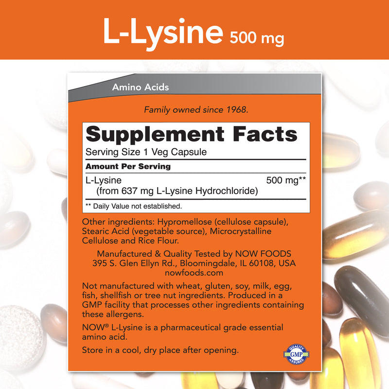 L-Lysine 500 mg 250 Capsules