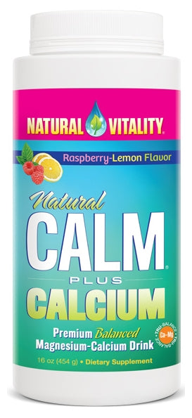 Natural Calm Plus Calcium Raspberry-Lemon 16 oz