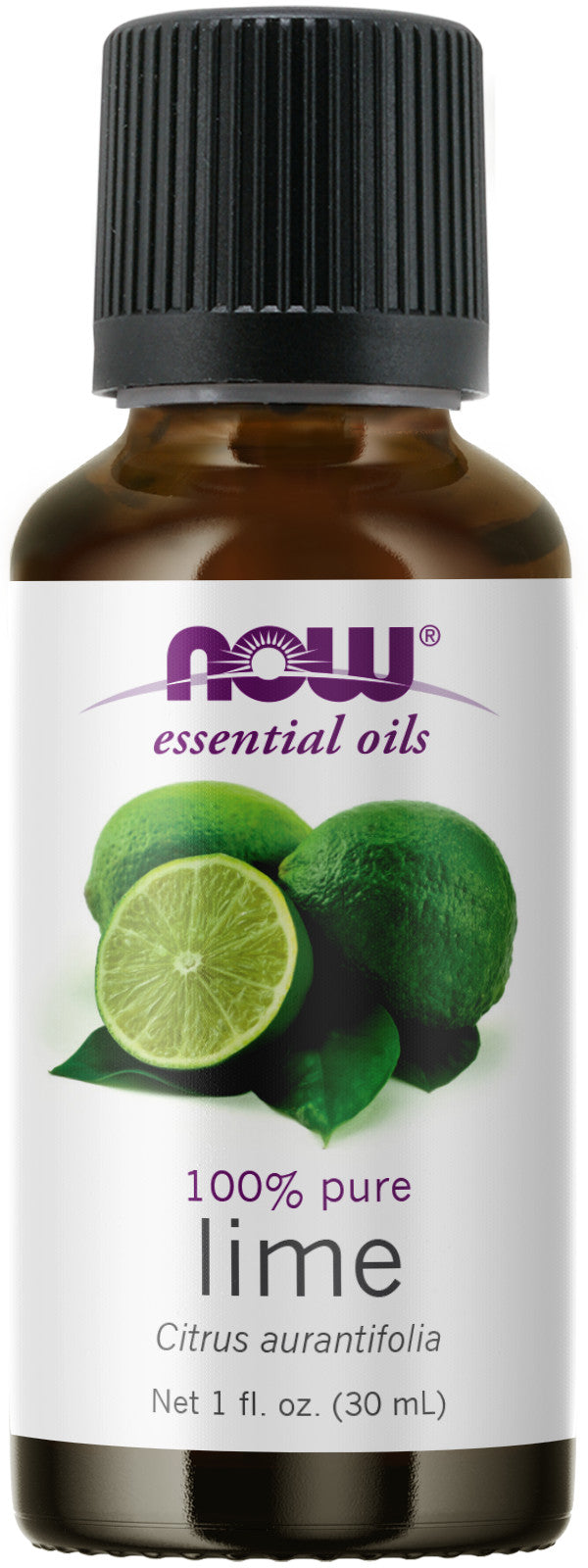 NOW Essential Oils, Lime Oil, Citrus Aromatherapy Scent, Cold Pressed, 100% Pure, Vegan, Child Resistant Cap, 1-Ounce