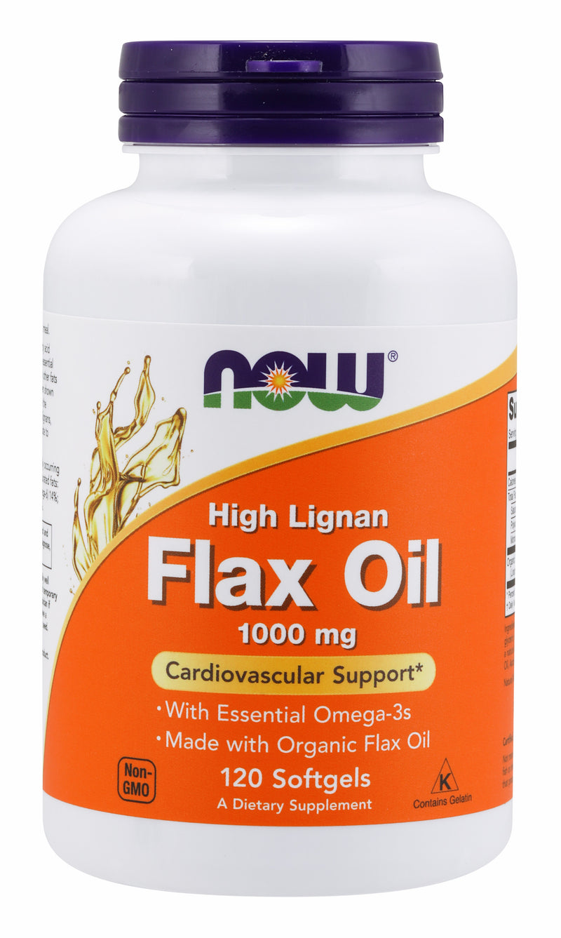High Lignan Flax Oil 1000 mg 120 Softgels