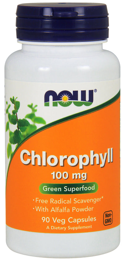 Chlorophyll 100 mg 90 Veg Capsules | By Now Foods - Best Price