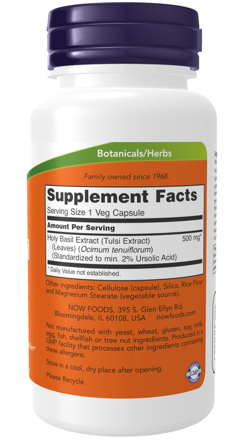 Holy Basil Extract 500 mg 90 Veg Capsules - 2 Pack
