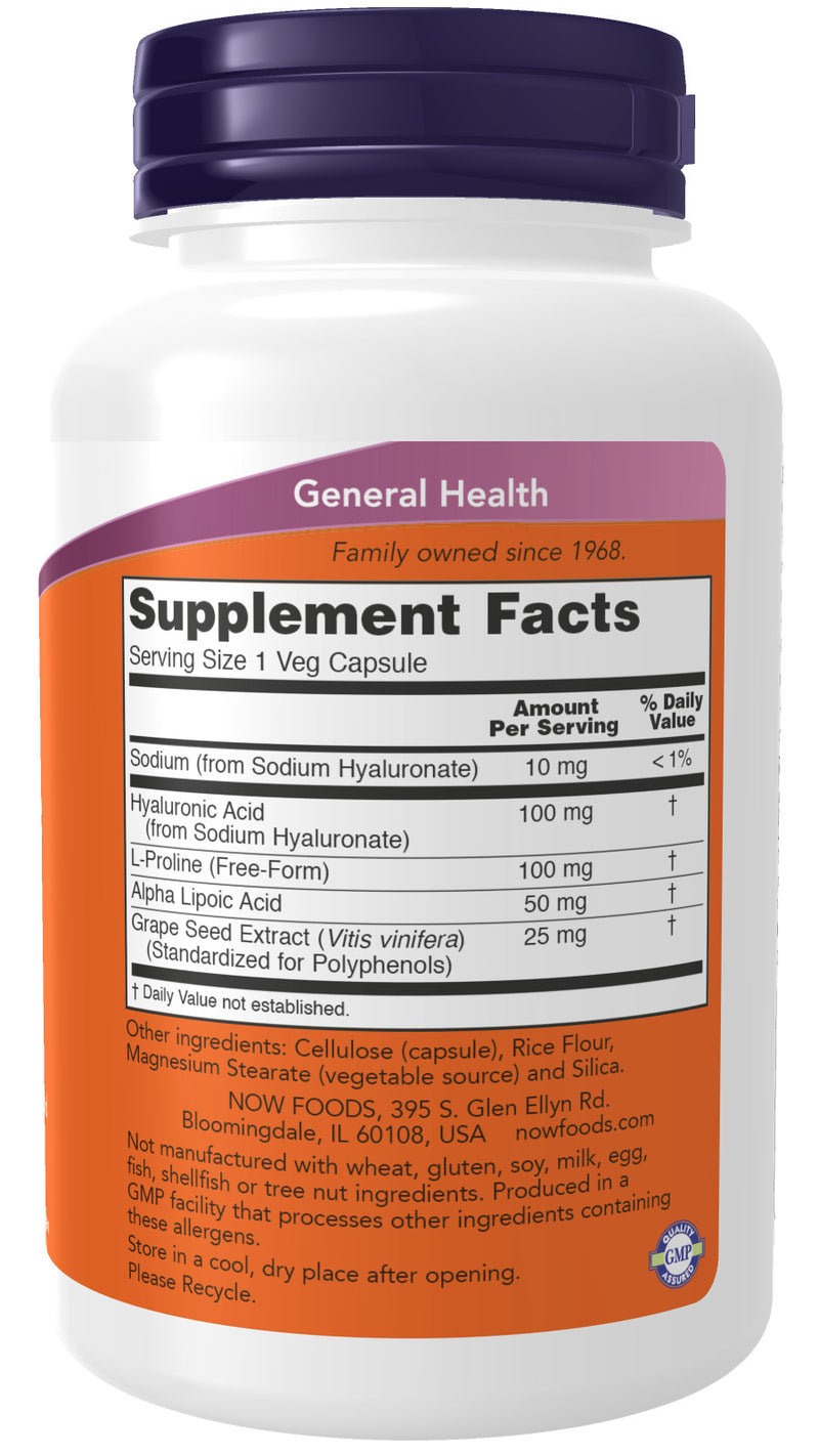 Hyaluronic Acid Double Strength 100 mg 120 Veg Capsules
