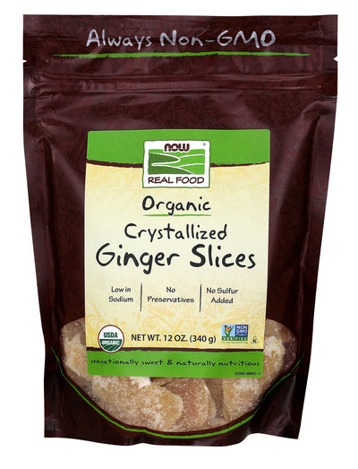 Organic Crystallized Ginger Slices 12 oz (340 g) | By Now Foods - Best Price