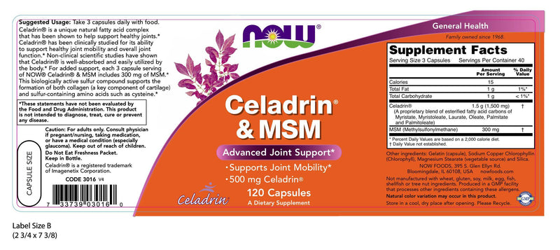 Celadrin & MSM 120 Capsules